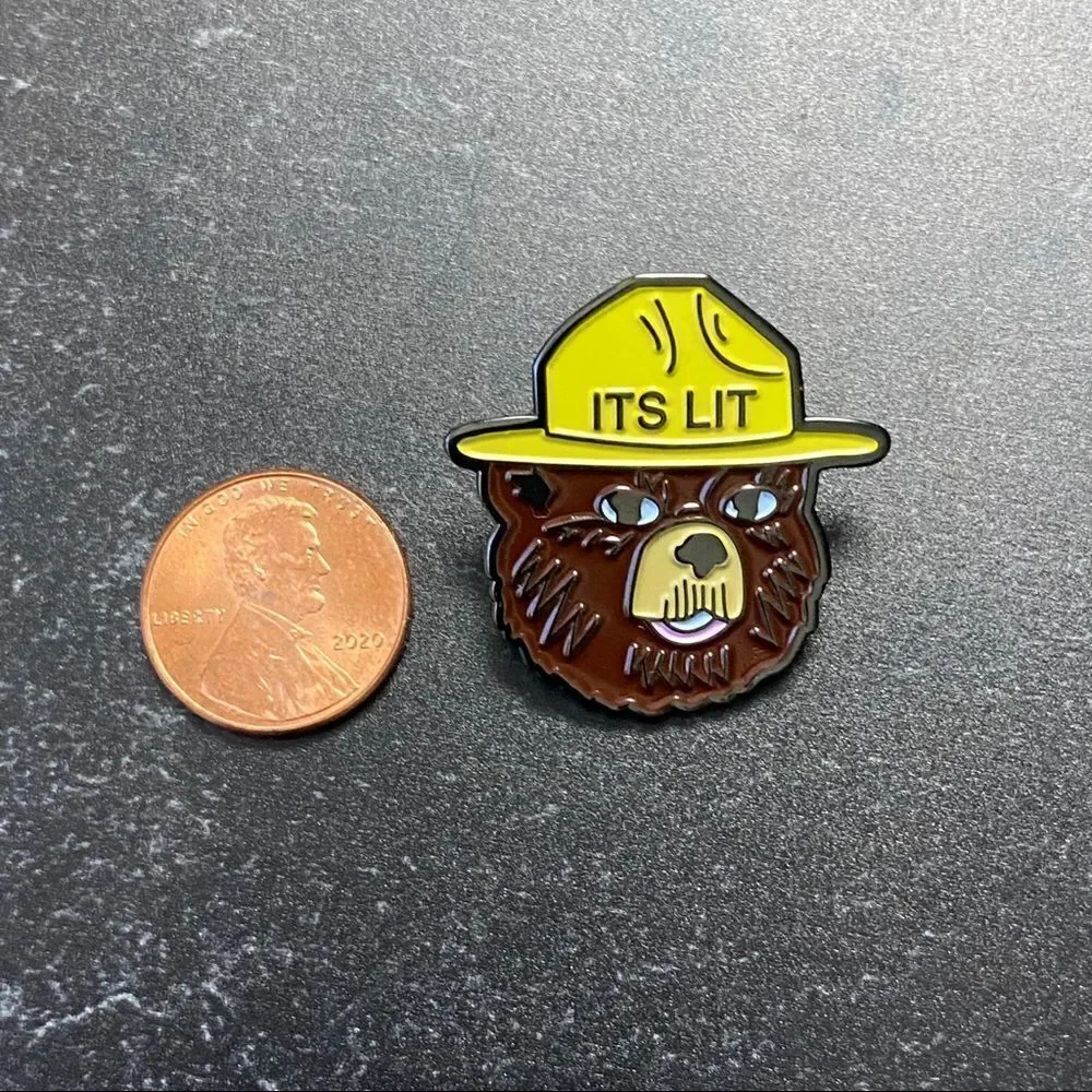 Smokey the Bear It’s Lit Enamel Pin/ Brooch